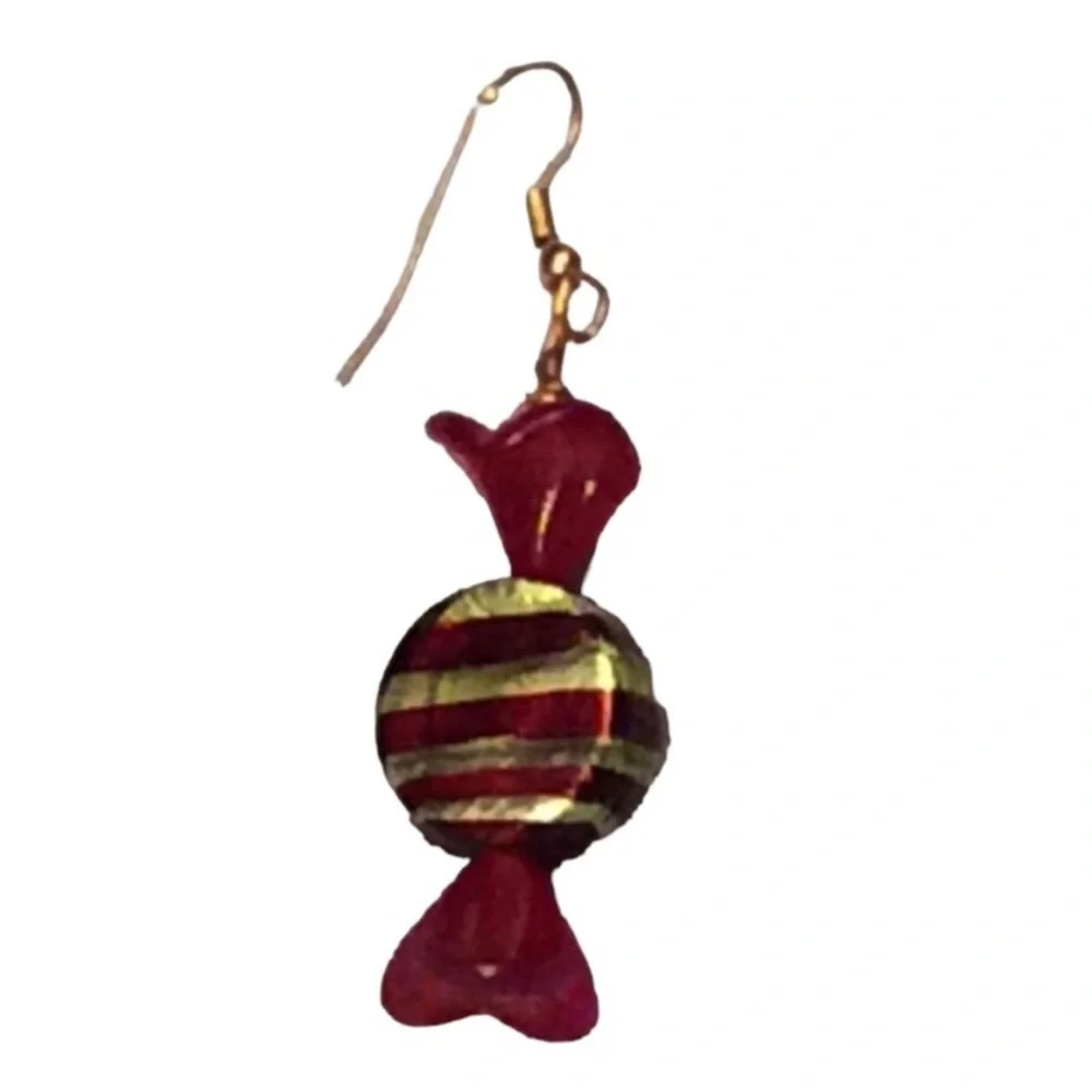 HANDCRAFTED Holiday CHRISTMAS CANDY Earrings